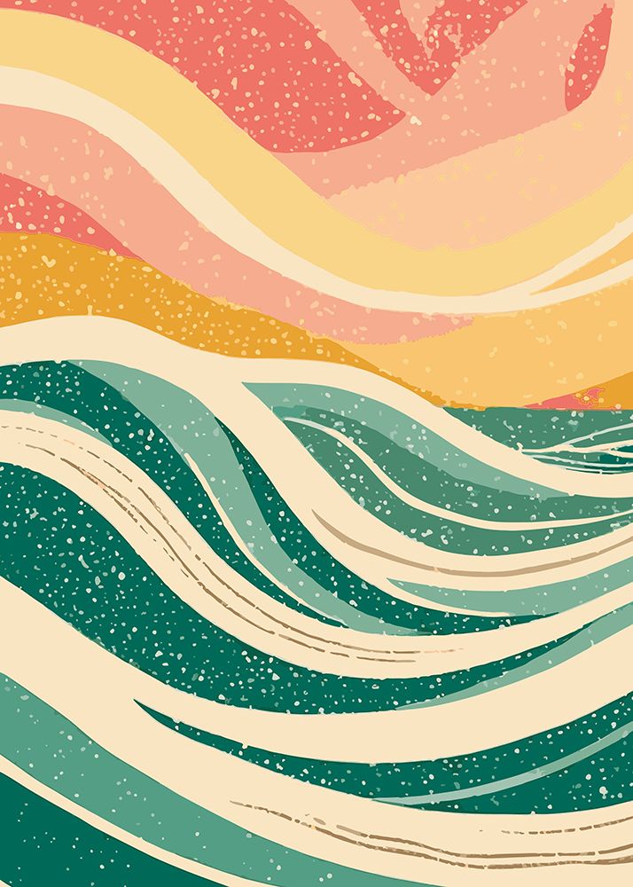 Abstract Sea Waves art print by Andreas Magnusson for $57.95 CAD