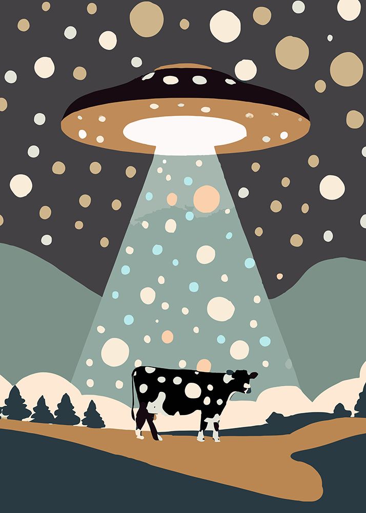 UFO a cow art print by Andreas Magnusson for $57.95 CAD