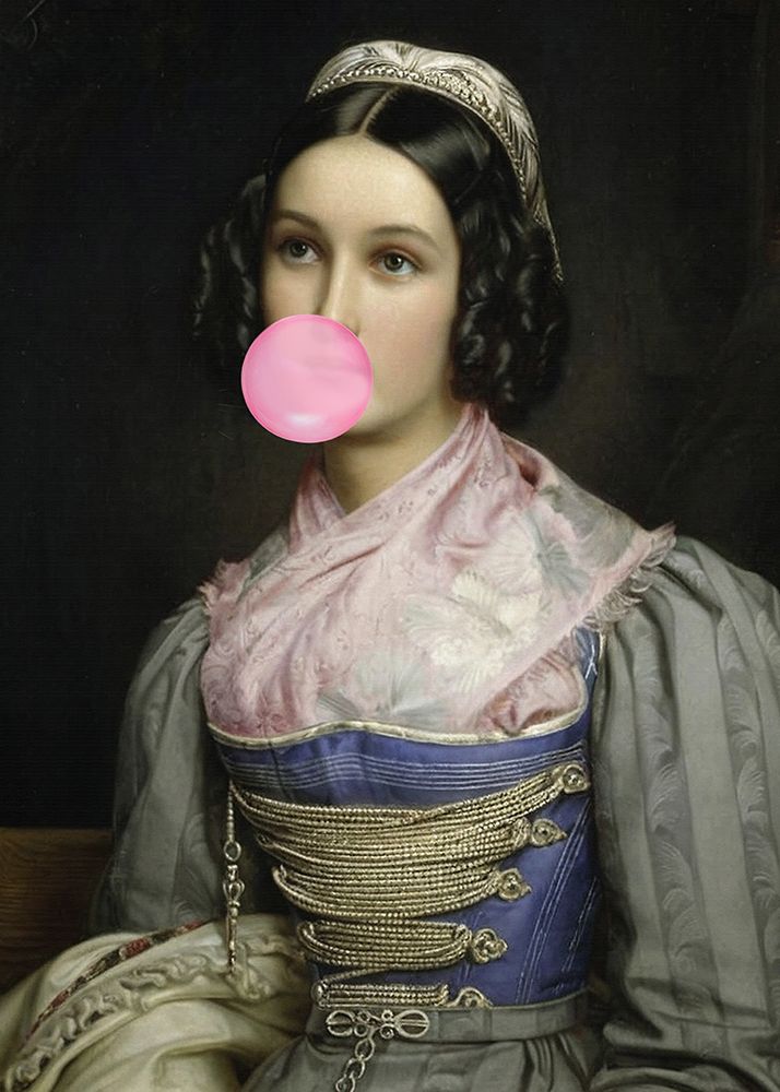 Bubble Gum Portrait art print by The Art Concept for $57.95 CAD