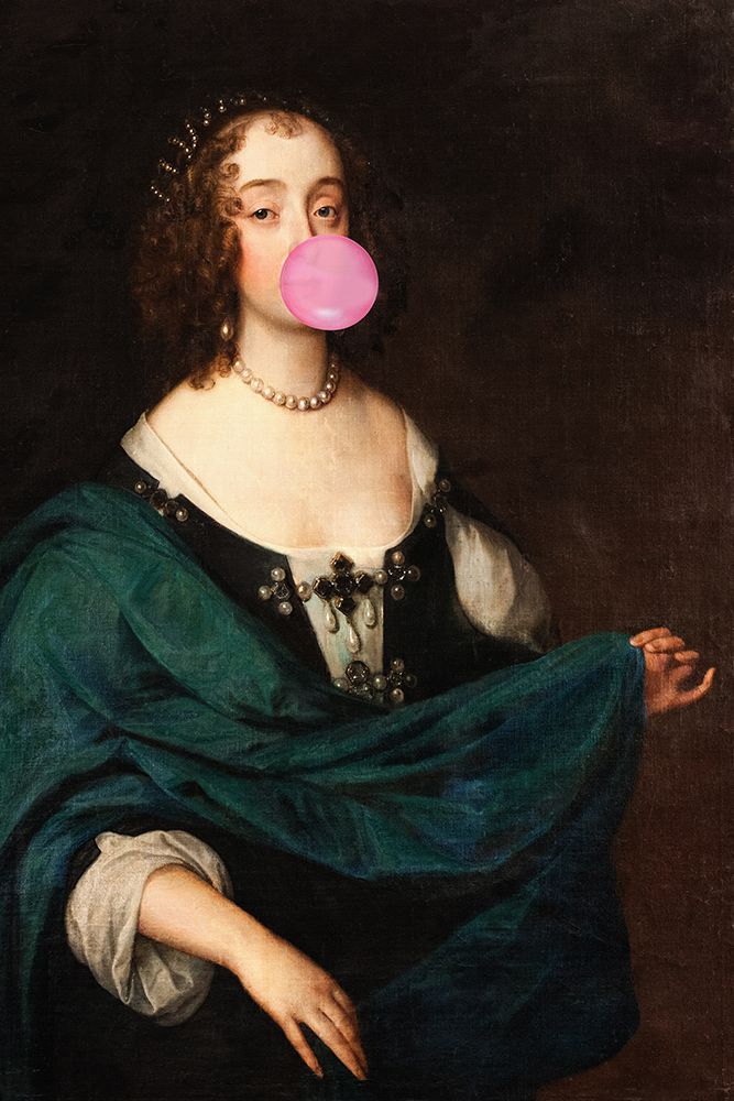 Renaissance Bubble Gum  Altered Art art print by The Art Concept for $57.95 CAD