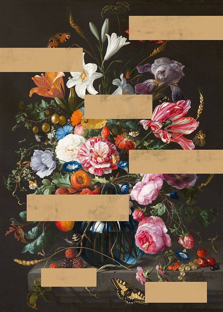 Bouquet of Vintage Oil Painting Flowers art print by The Art Concept for $57.95 CAD