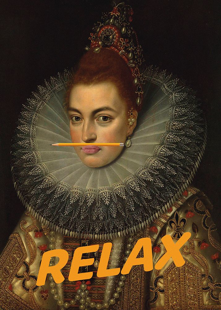 Relax Altered Oil Painting art print by The Art Concept for $57.95 CAD