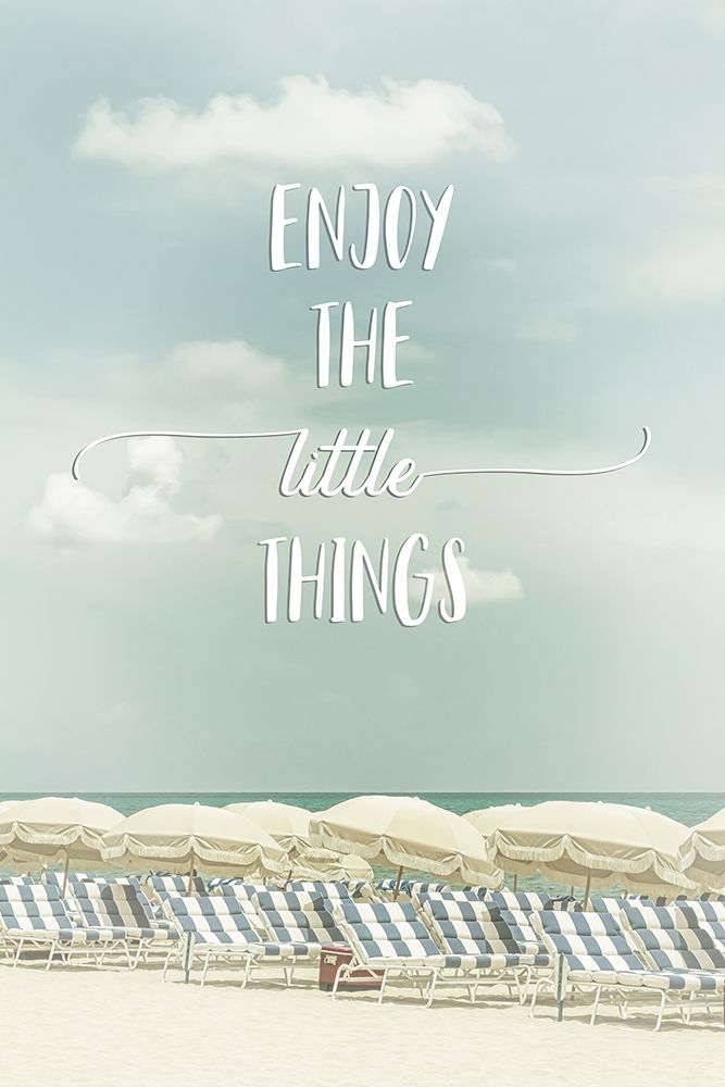 Enjoy the little things | Beachscape art print by Melanie Viola for $57.95 CAD
