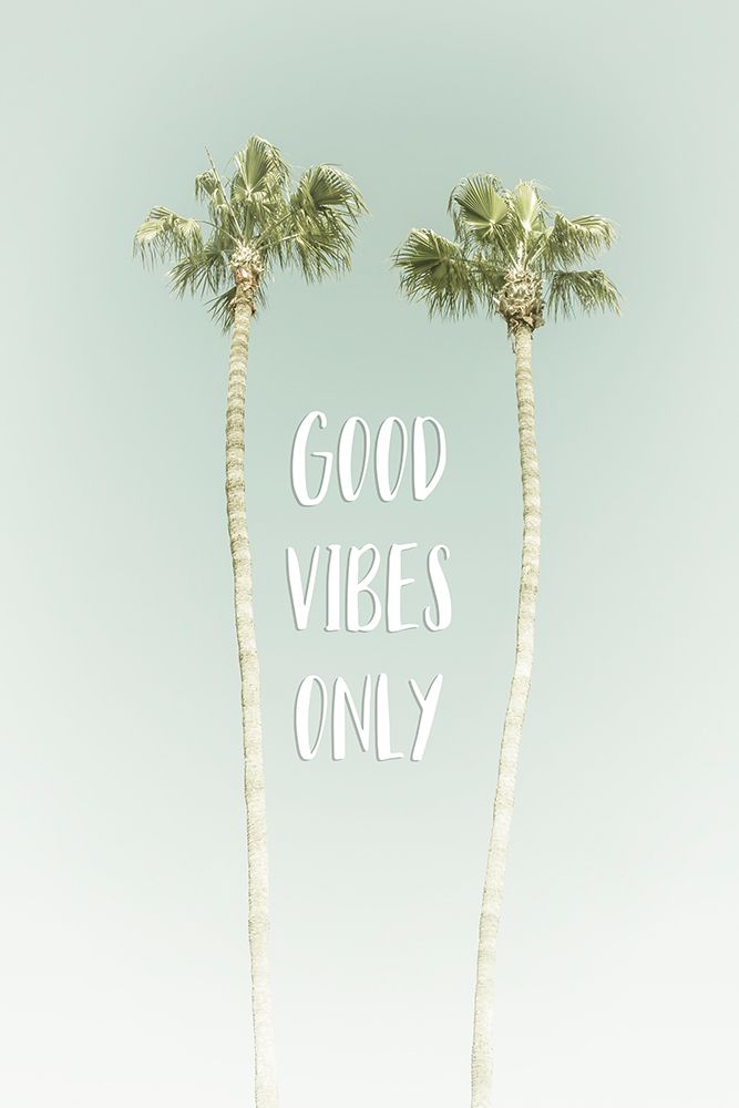 Good vibes only | Idyllic Palm Trees art print by Melanie Viola for $57.95 CAD
