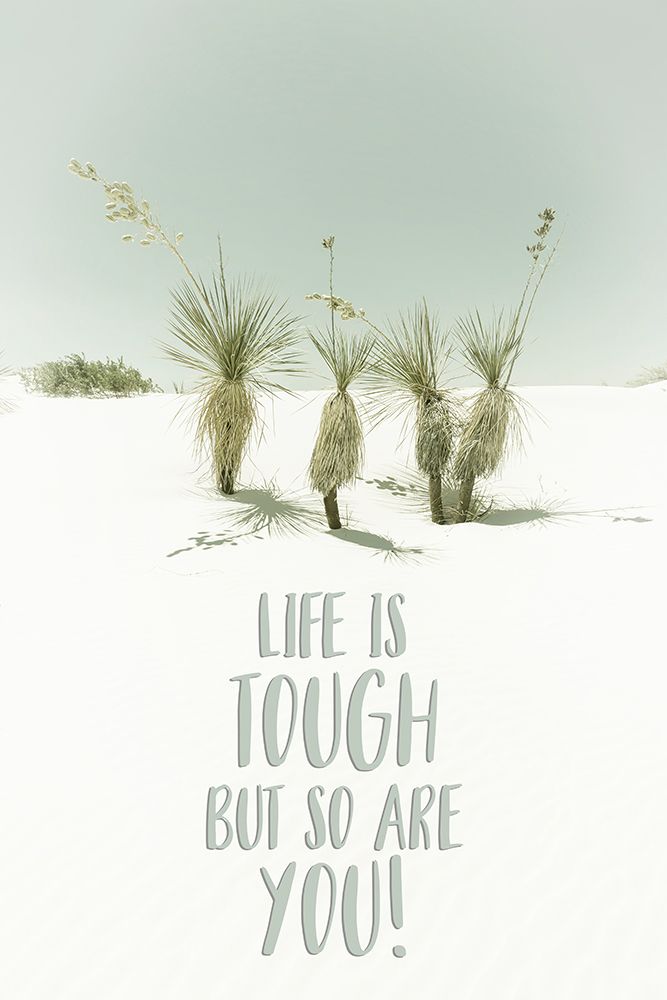 Life is tough but so are you | Desert impression art print by Melanie Viola for $57.95 CAD