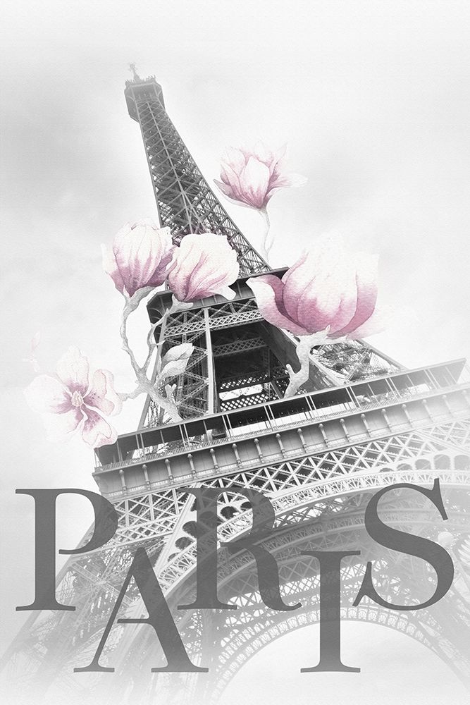 PARIS Magnolia Eiffel Tower art print by Melanie Viola for $57.95 CAD