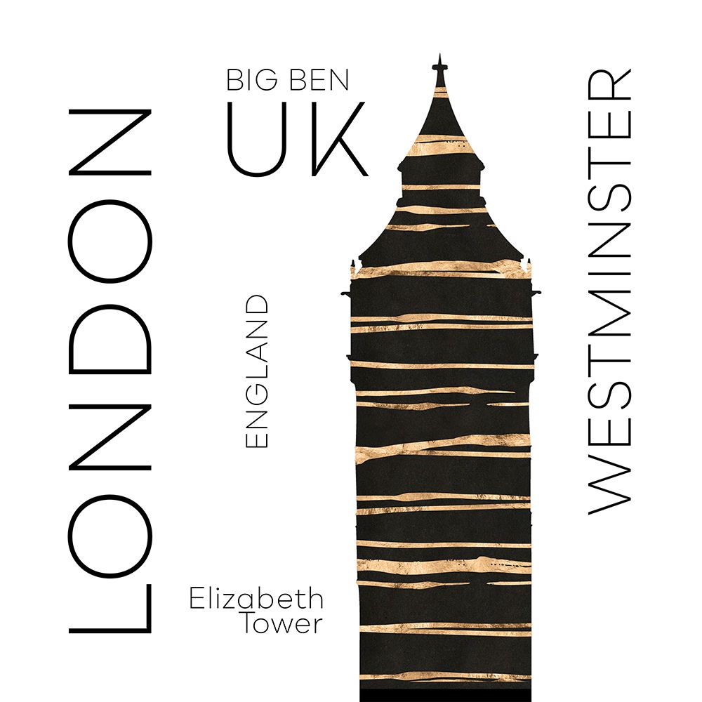 Urban Art LONDON Big Ben art print by Melanie Viola for $57.95 CAD