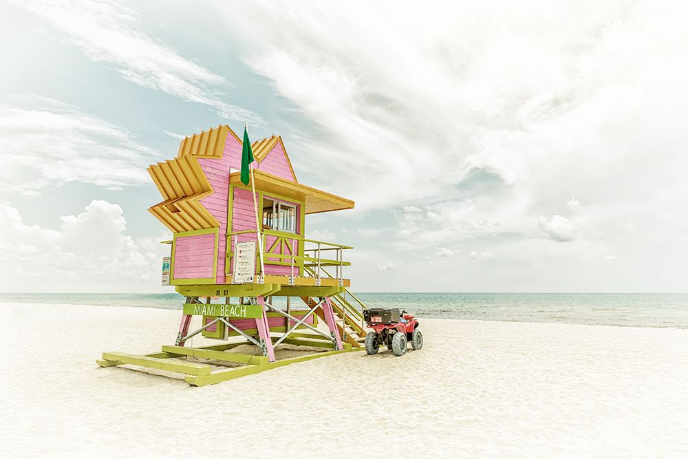 MIAMI BEACH Vintage Florida Flair art print by Melanie Viola for $57.95 CAD