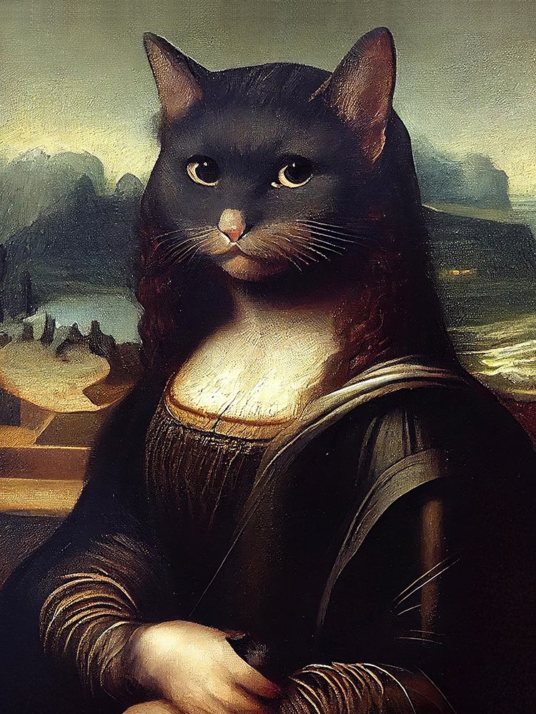 Meowlisa art print by Dikhotomy for $57.95 CAD