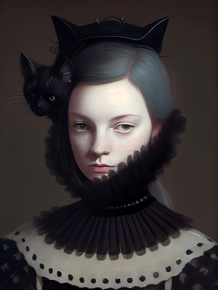 Miss Black Kitty art print by Dikhotomy for $57.95 CAD