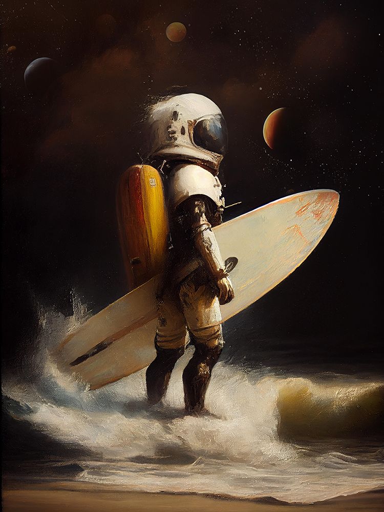 My Space Surfing Day art print by Dikhotomy for $57.95 CAD