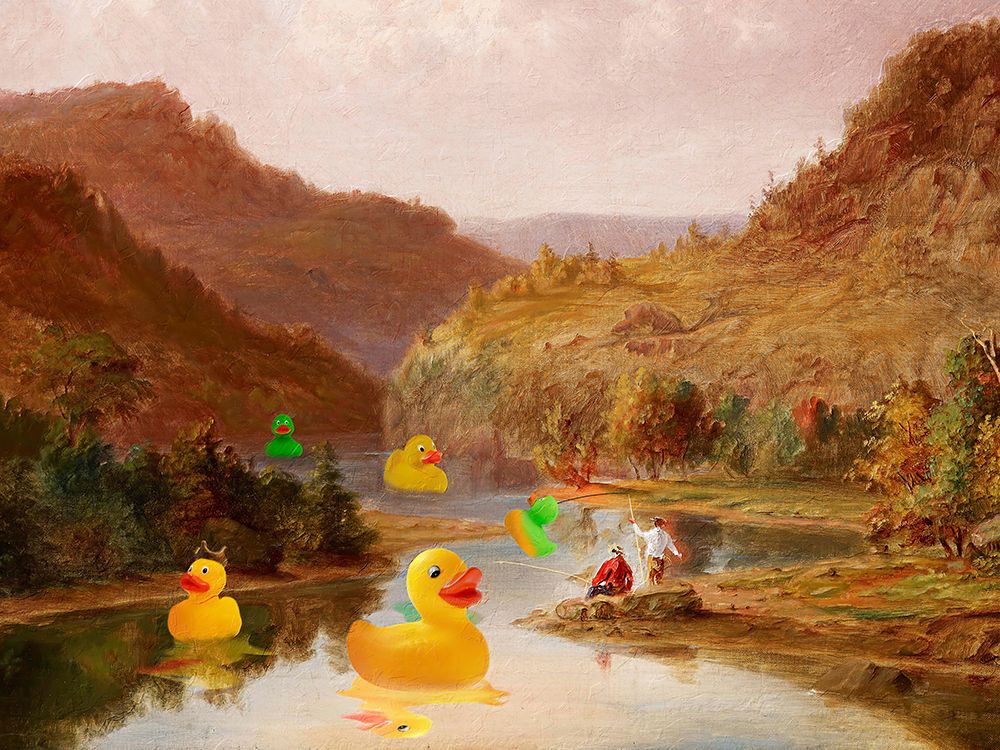 Rubber Duck Day art print by Dikhotomy for $57.95 CAD