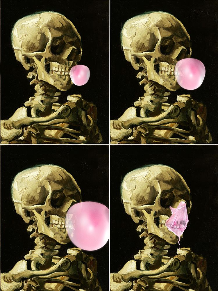 Skull Gum Explosion art print by Dikhotomy for $57.95 CAD