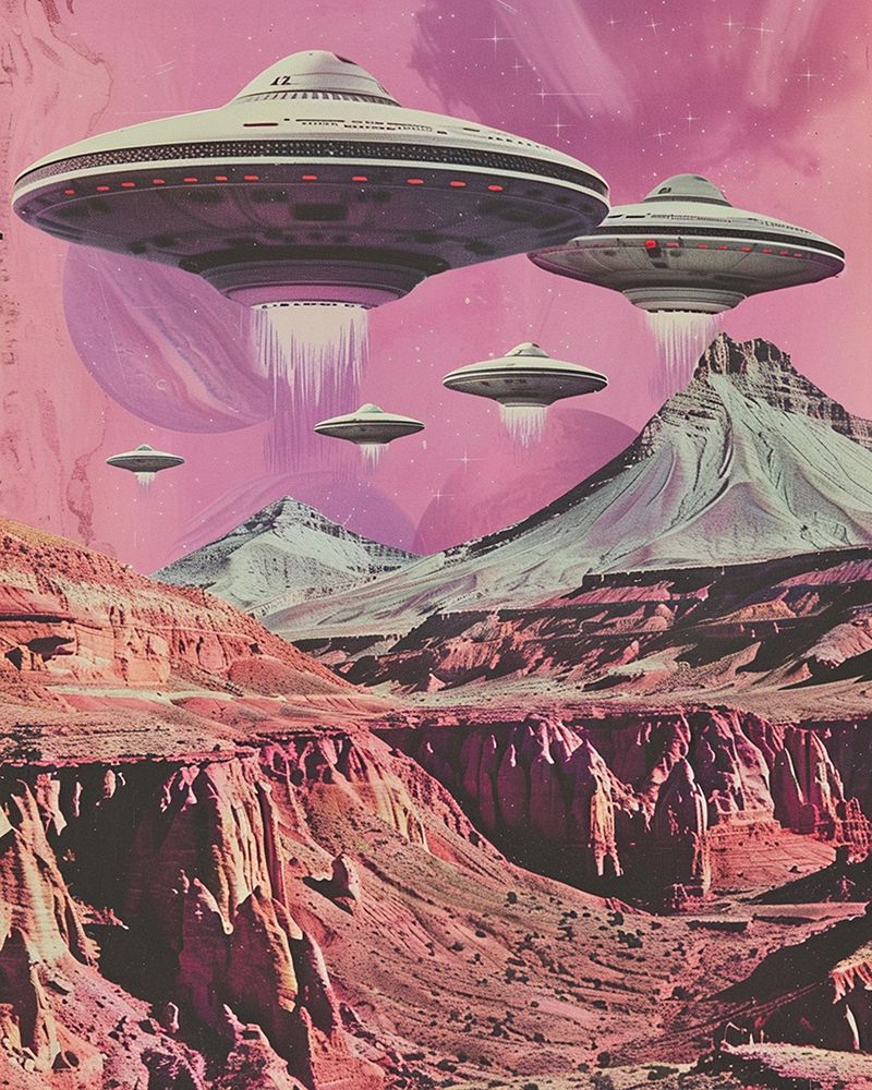 UFOs Canyon Landing art print by Samantha Hearn for $57.95 CAD