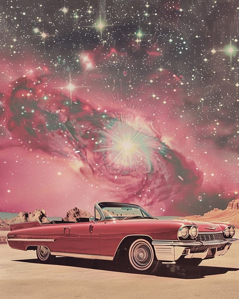 Pink Space Car art print by Samantha Hearn for $57.95 CAD