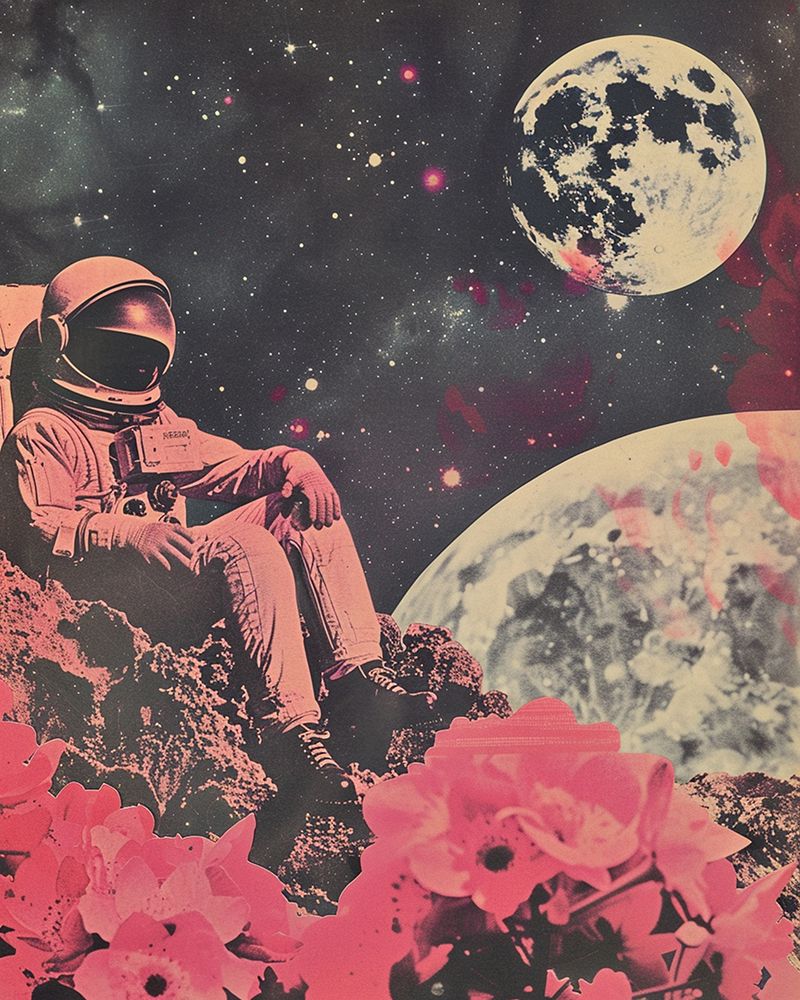 Astronaut Art Collage art print by Samantha Hearn for $57.95 CAD