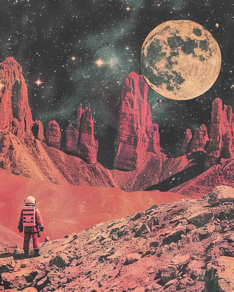 Astronaut Collage art print by Samantha Hearn for $57.95 CAD