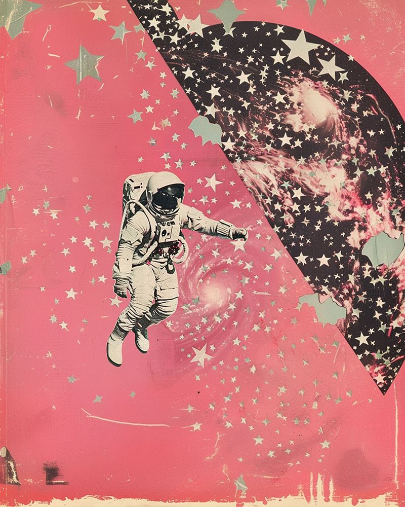 Spaceman Star Collage - Zoom art print by Samantha Hearn for $57.95 CAD