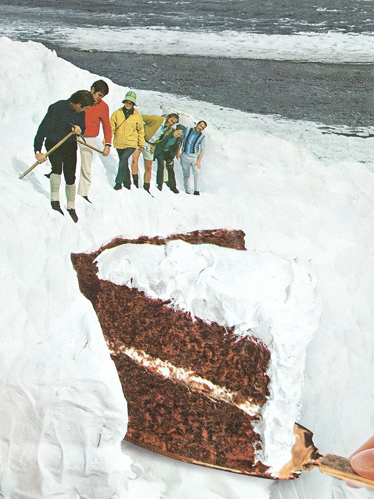 Glacier Calving Cake - Dessert Snow Mountain art print by Vertigo Artography for $57.95 CAD