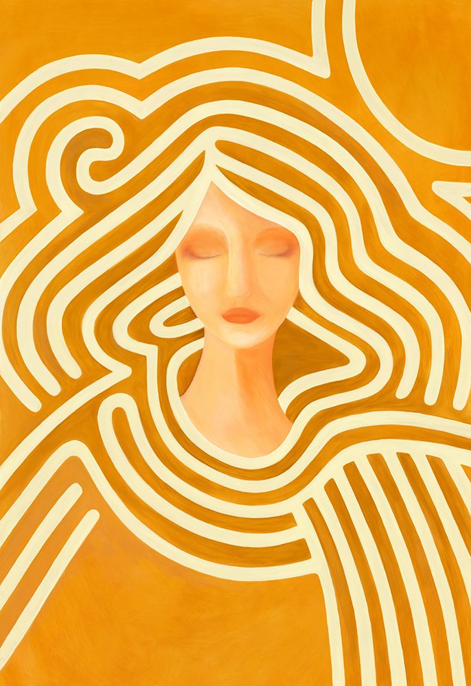 Berit in ochre art print by Rosana Laiz Blursbyai for $57.95 CAD