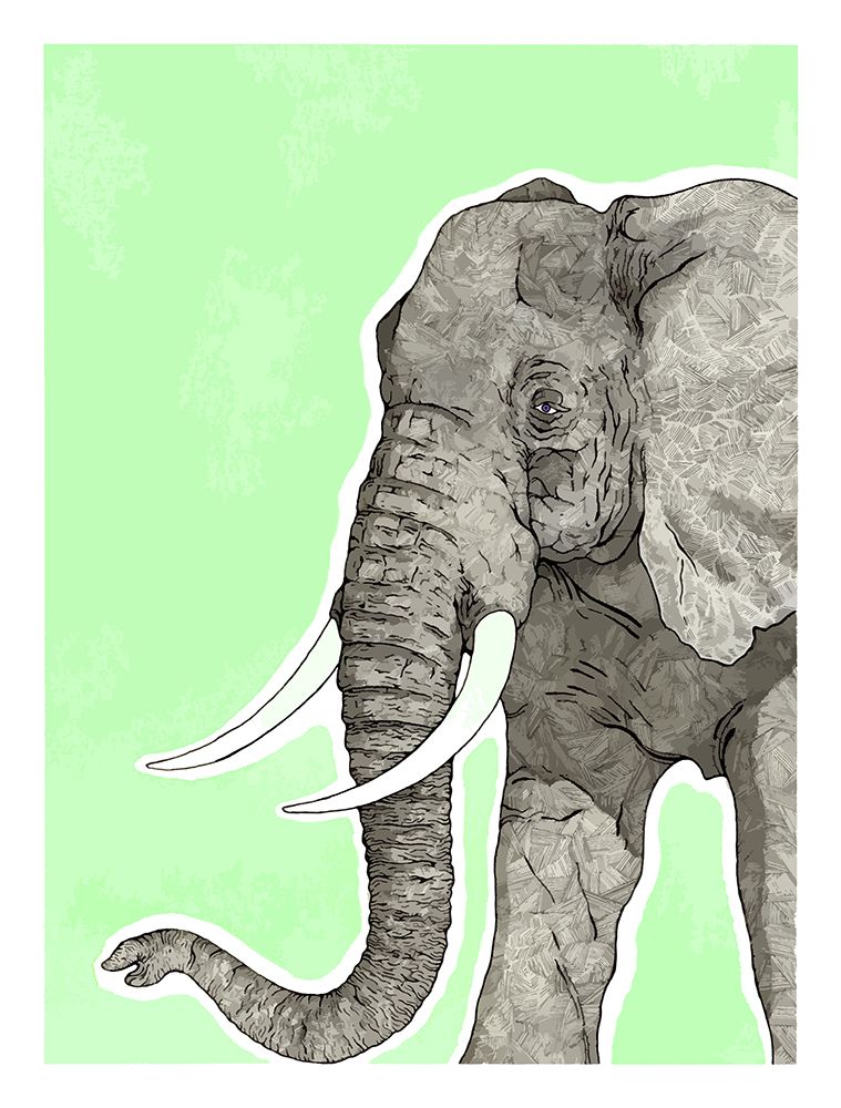 Elephant art print by Max Lunden for $57.95 CAD