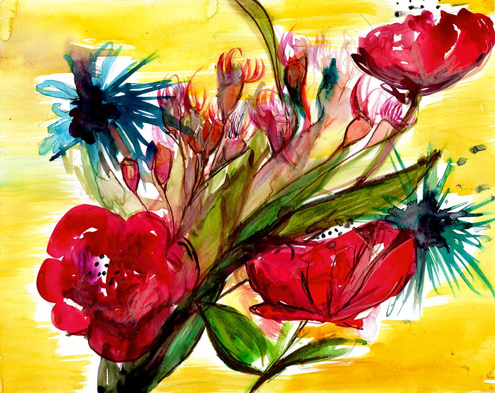 Abstract Floral art print by Christine Lindstrom for $57.95 CAD