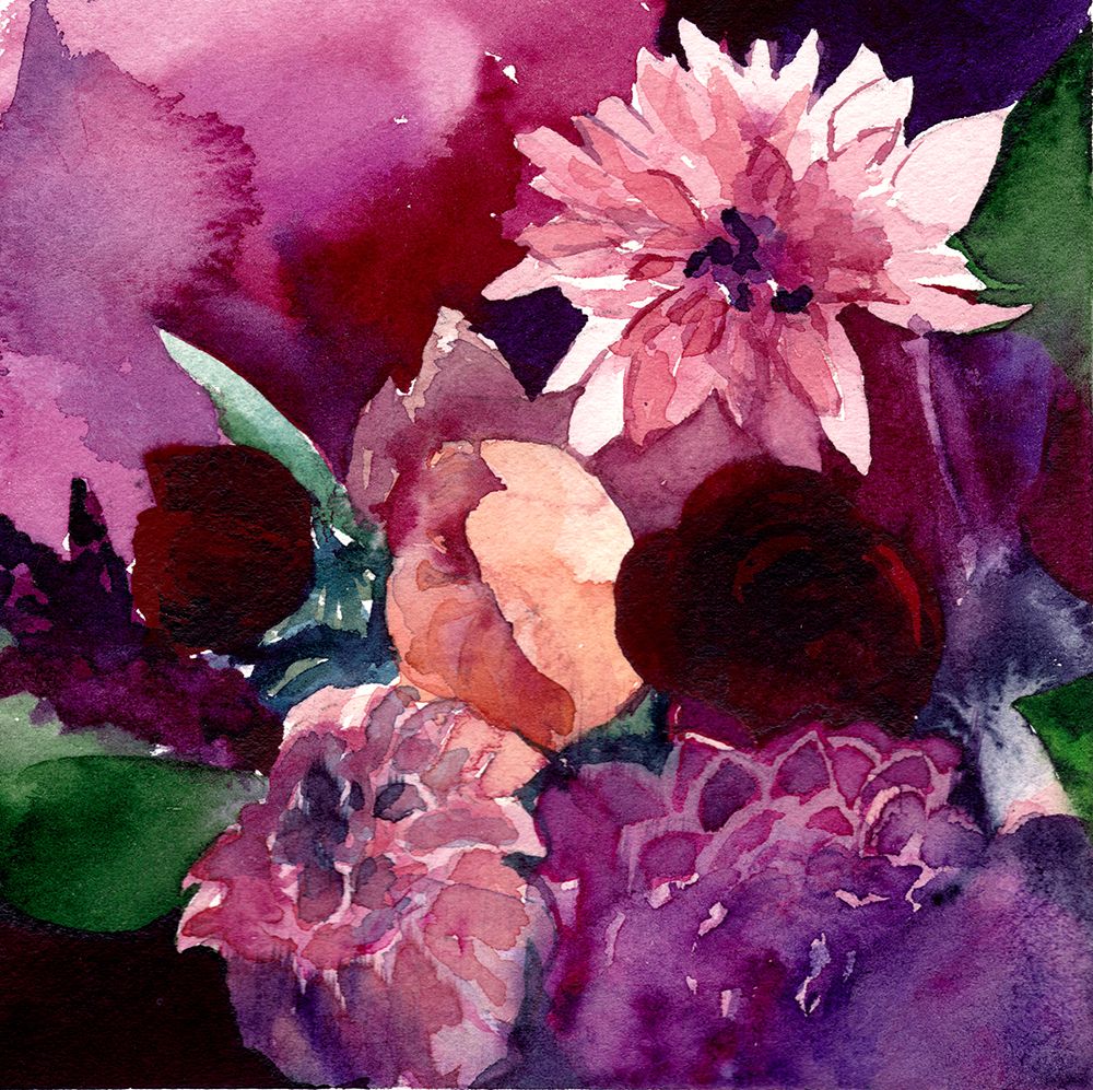 Dahlias Small art print by Christine Lindstrom for $57.95 CAD