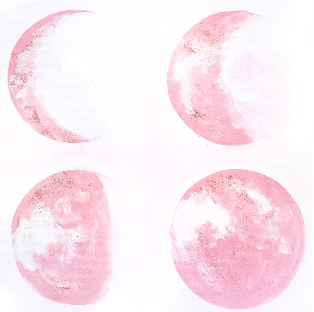 Moon Phases In Pink art print by Christine Lindstrom for $57.95 CAD