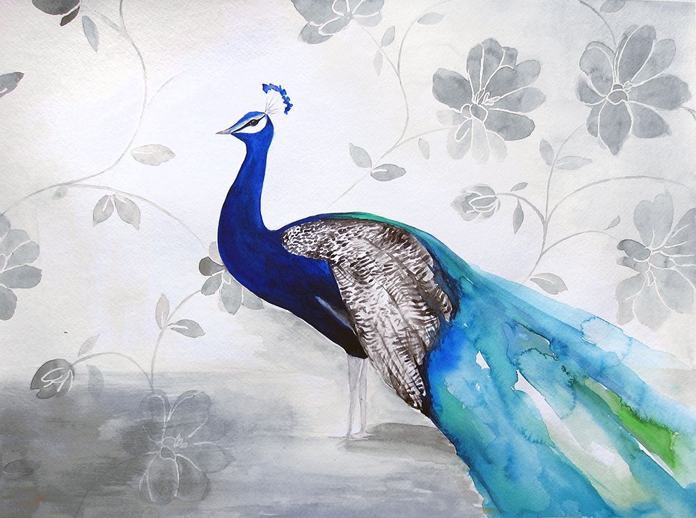 Peacock Fable Cool art print by Christine Lindstrom for $57.95 CAD