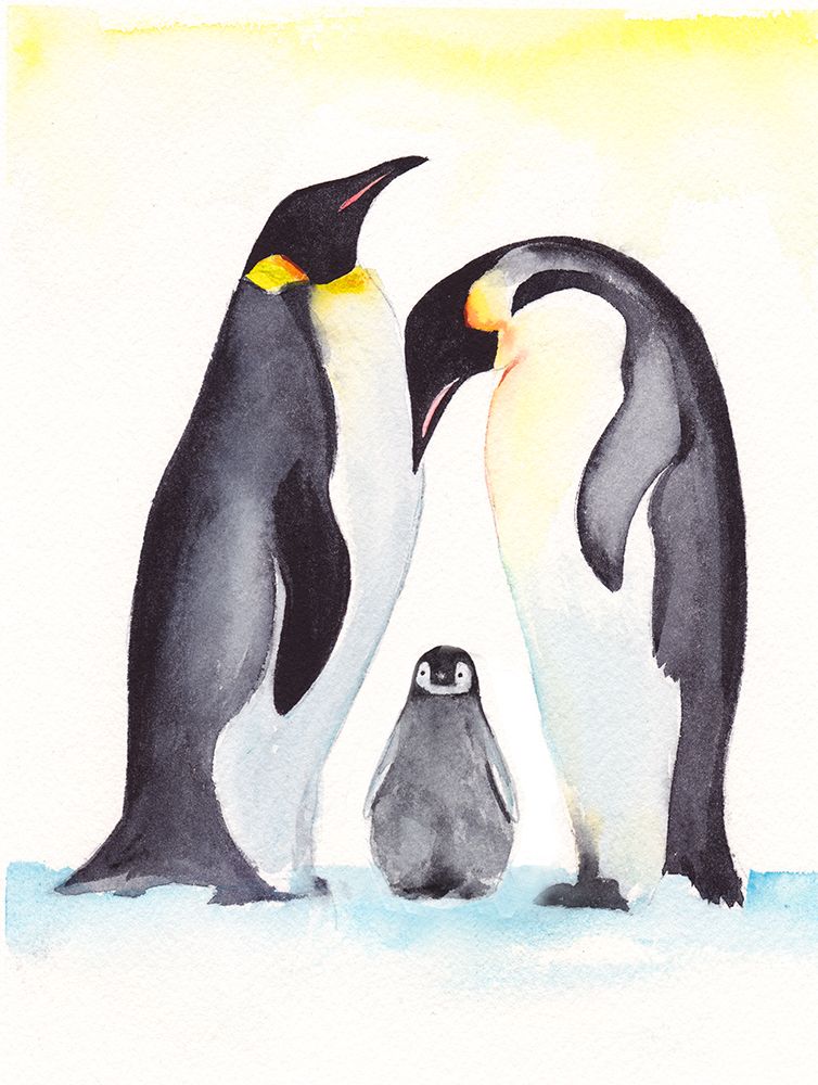 Penguin Family Large art print by Christine Lindstrom for $57.95 CAD