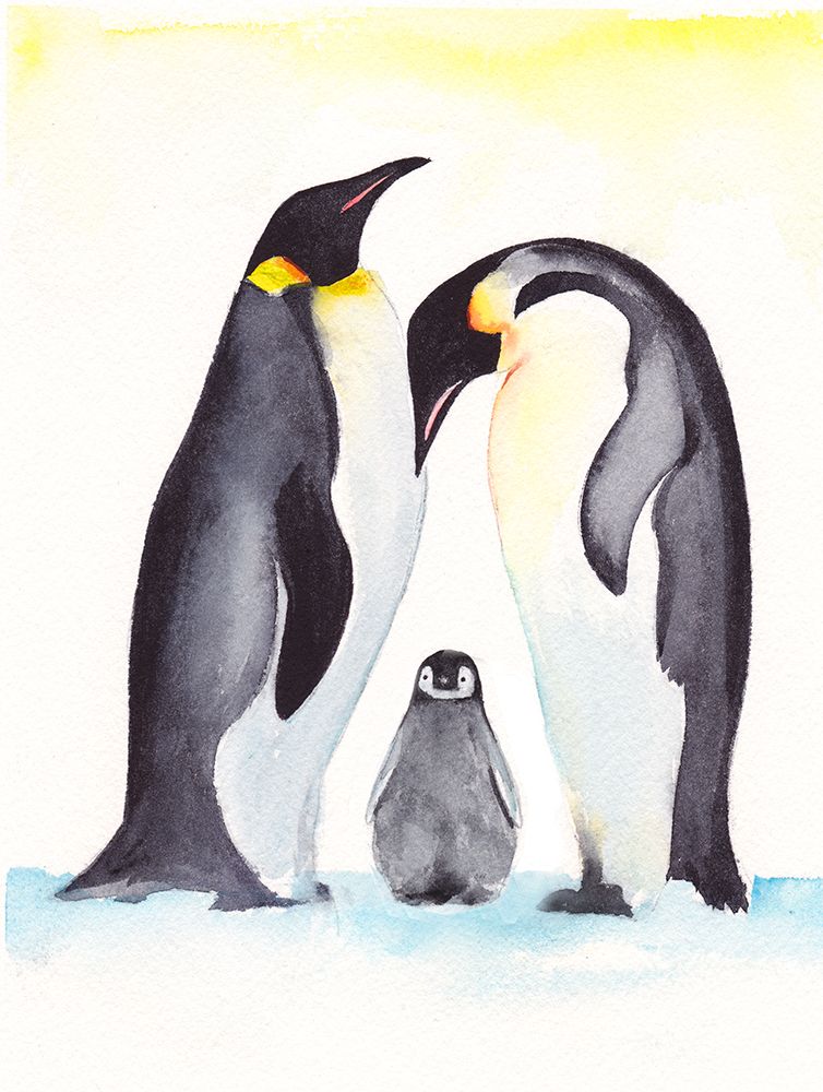 Penguin Family Small art print by Christine Lindstrom for $57.95 CAD