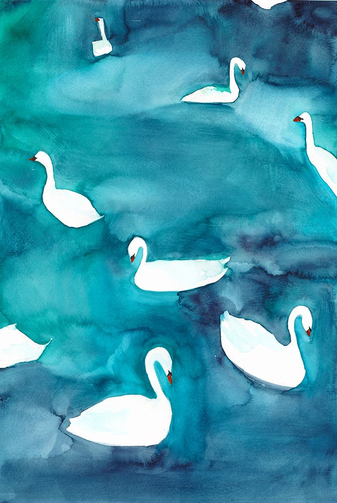 Swans Small art print by Christine Lindstrom for $57.95 CAD