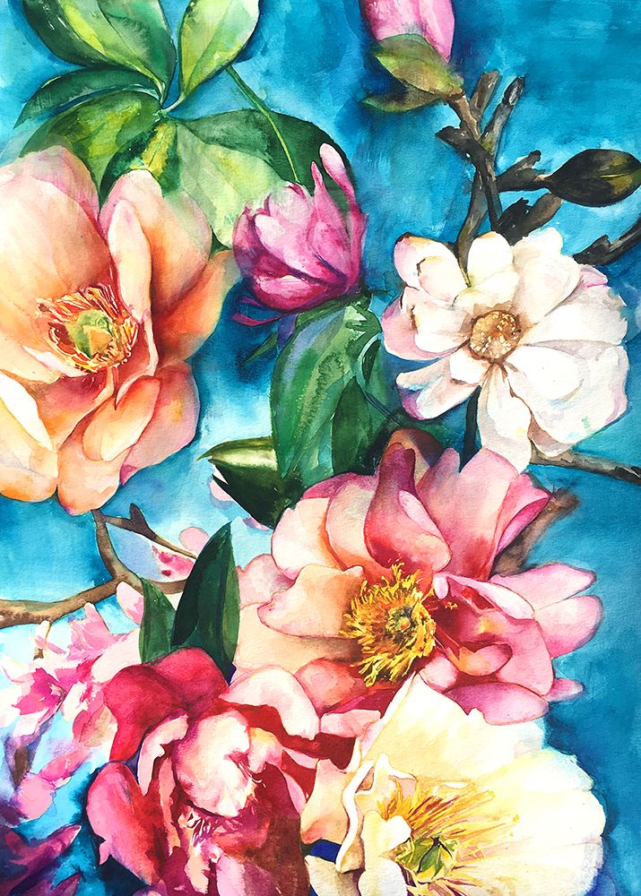 Tropical Floral I Large art print by Christine Lindstrom for $57.95 CAD