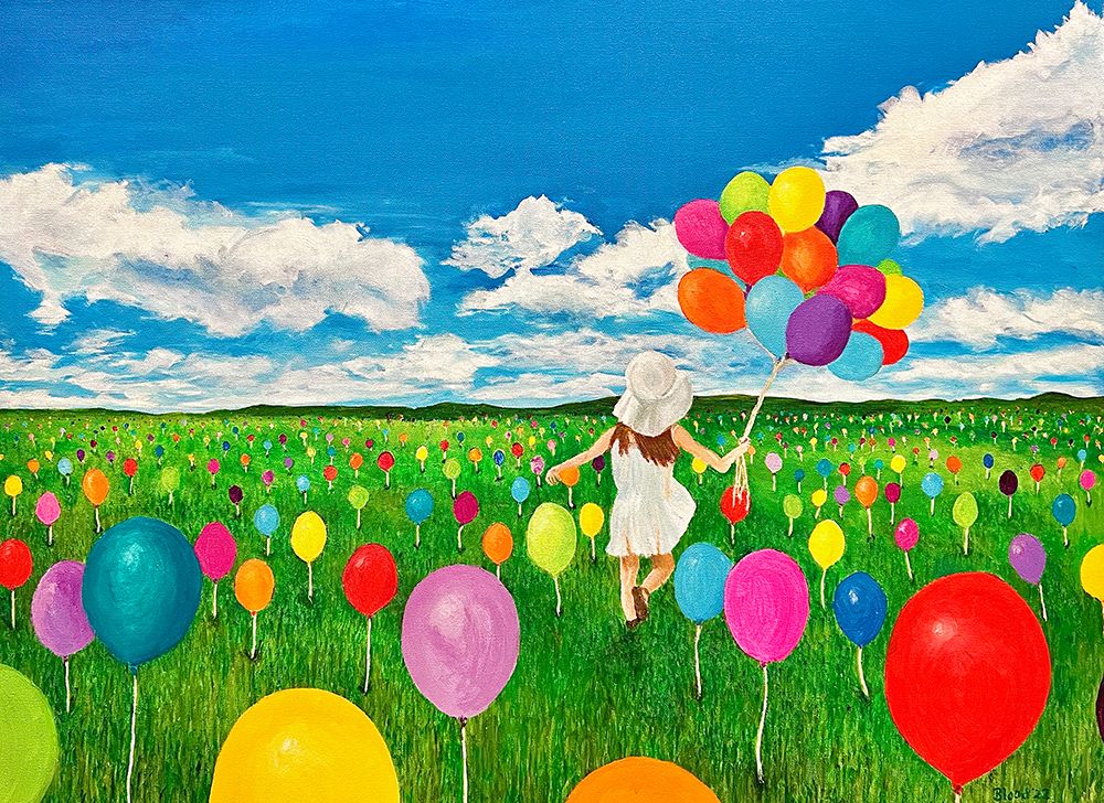 The Balloon Picker art print by Tom Blood for $57.95 CAD