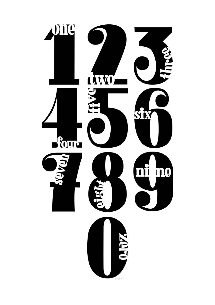 Numbers White art print by Sofie Bjorkgren-Nase for $57.95 CAD