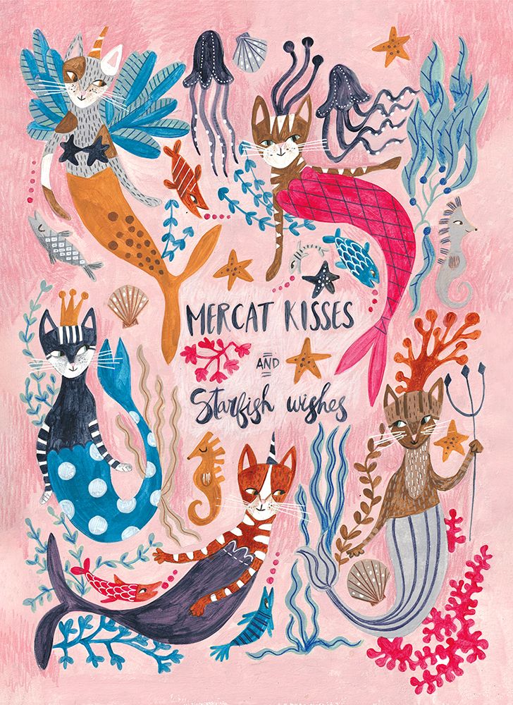 Mercats a Caticorns art print by Caroline Bonne Muller for $57.95 CAD