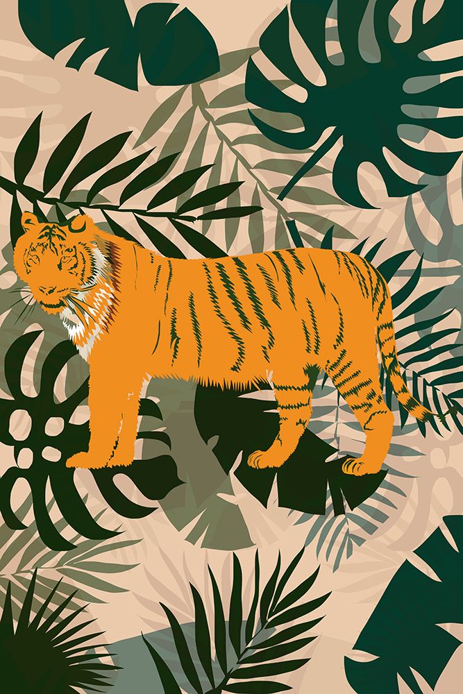 Monstera Tiger art print by Project C for $57.95 CAD