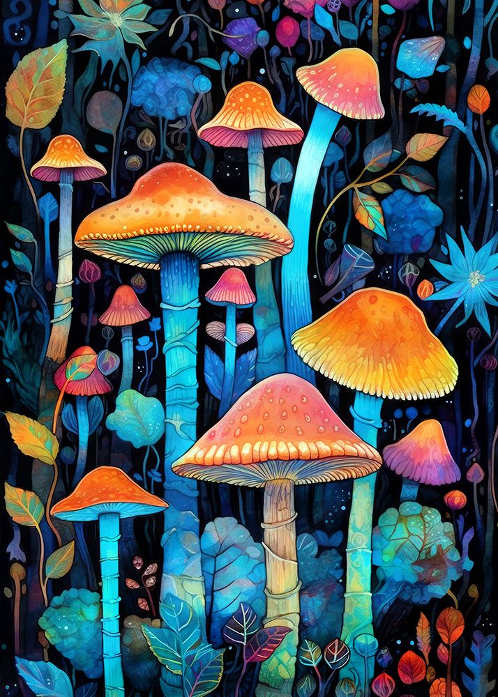 Nature 2 mushrooms art print by Justyna Jaszke for $57.95 CAD