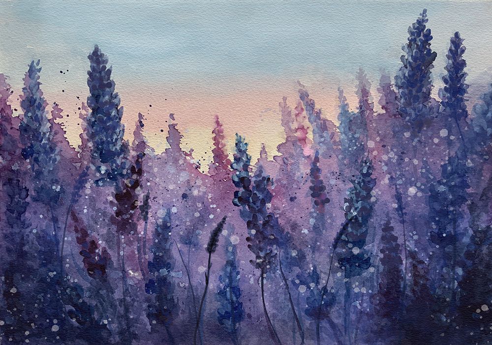 Purple field art print by Monica Lindblom for $57.95 CAD