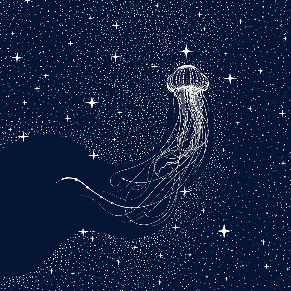 Starry Jellyfish art print by Aliraza Cakir for $57.95 CAD