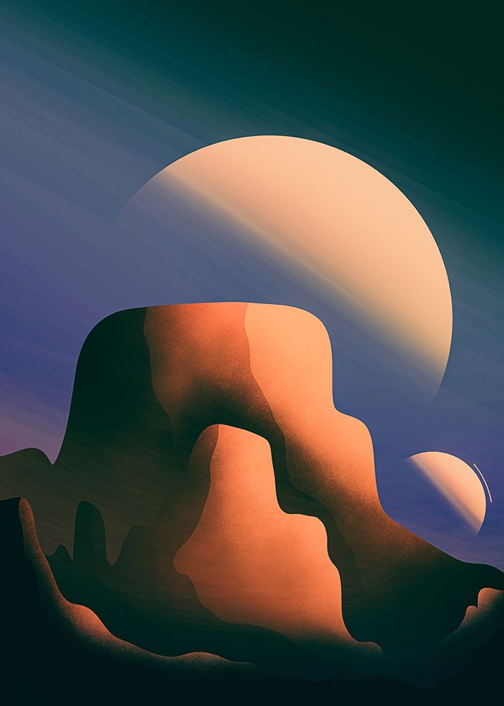 2 Moons of Mars art print by Stephen Wade for $57.95 CAD