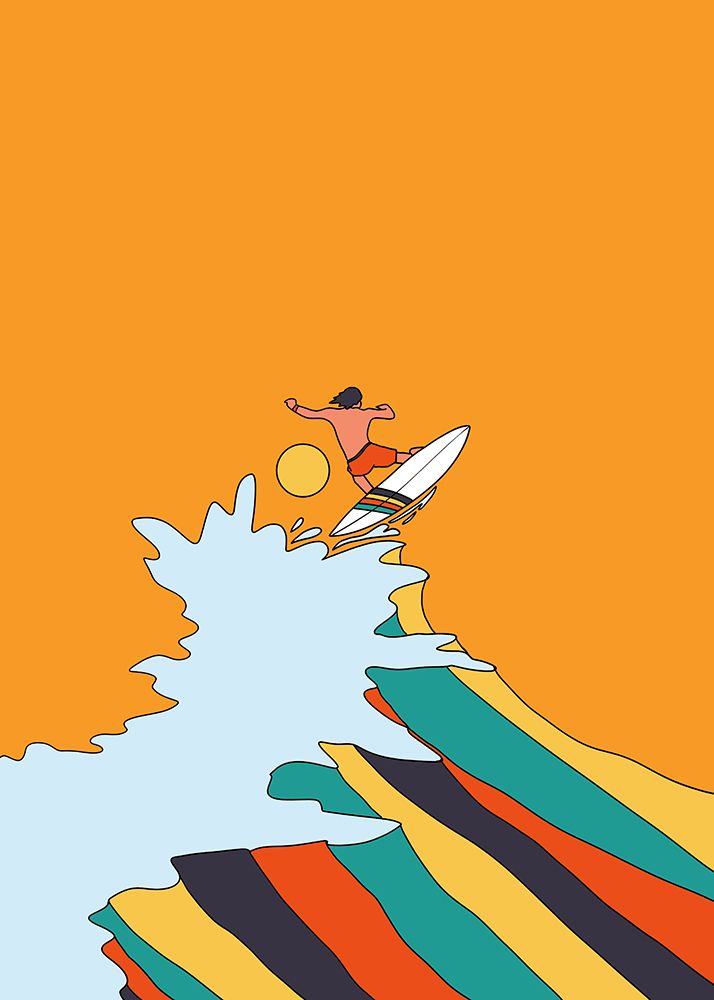 Ride the Surf art print by Stephen Wade for $57.95 CAD