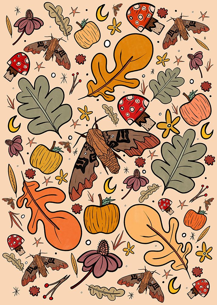 The Moths and Leaves art print by Stephen Wade for $57.95 CAD