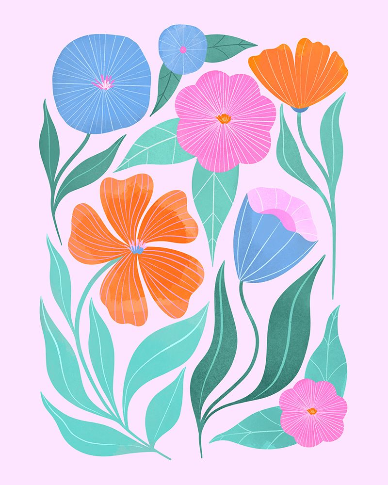 Abstract Flowers art print by Melissa Donne for $57.95 CAD