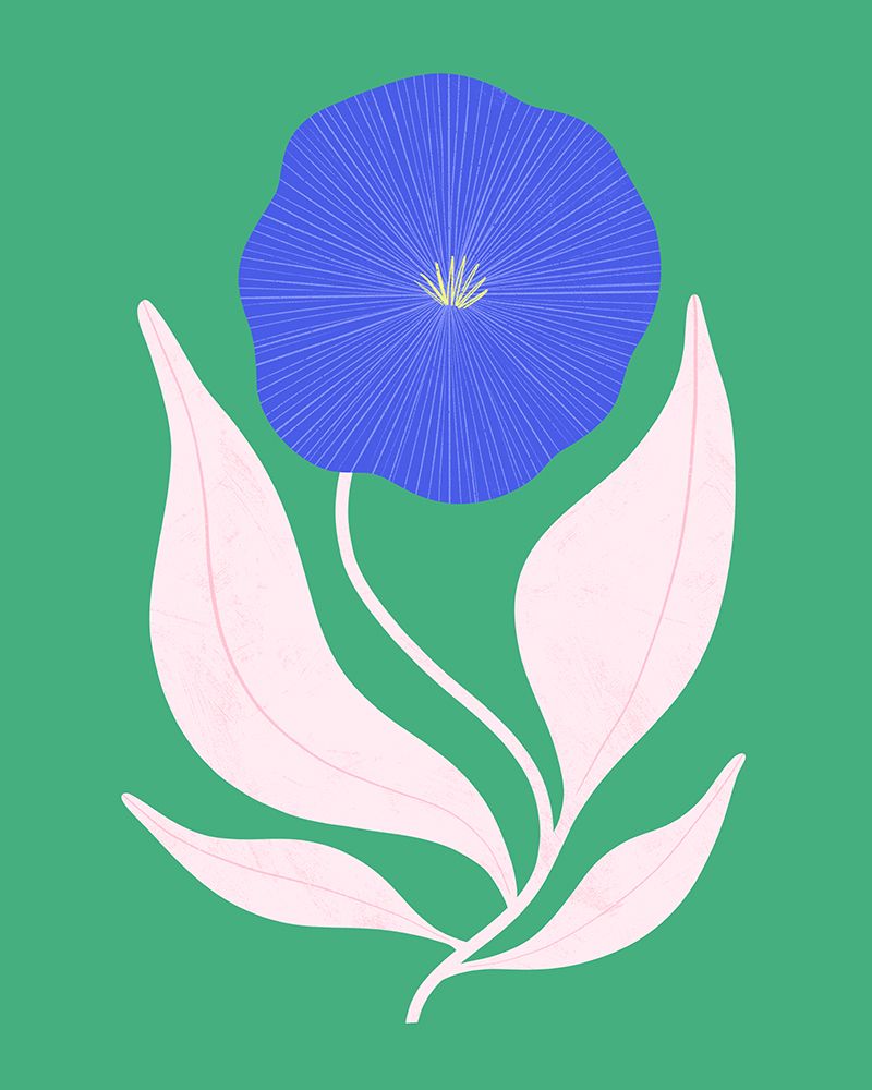 Abstract Blue Flower art print by Melissa Donne for $57.95 CAD