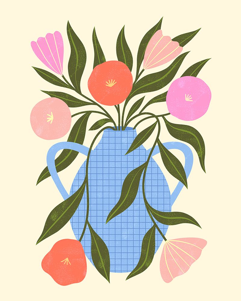 Wavy Flowers in Vase art print by Melissa Donne for $57.95 CAD