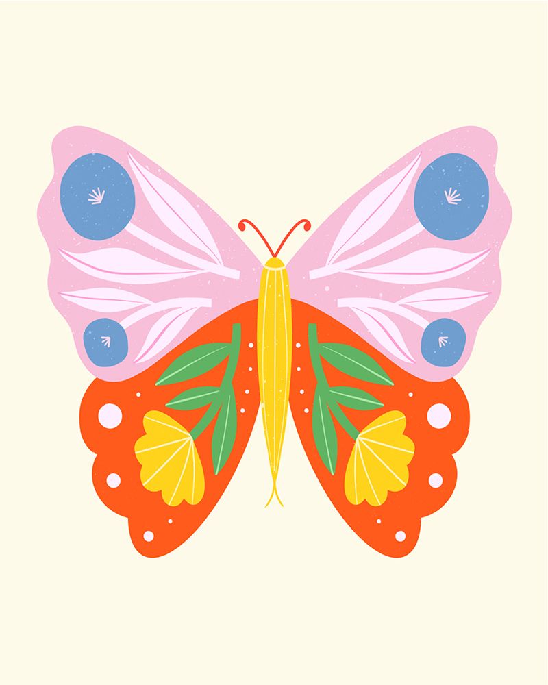 Floral Butterfly art print by Melissa Donne for $57.95 CAD