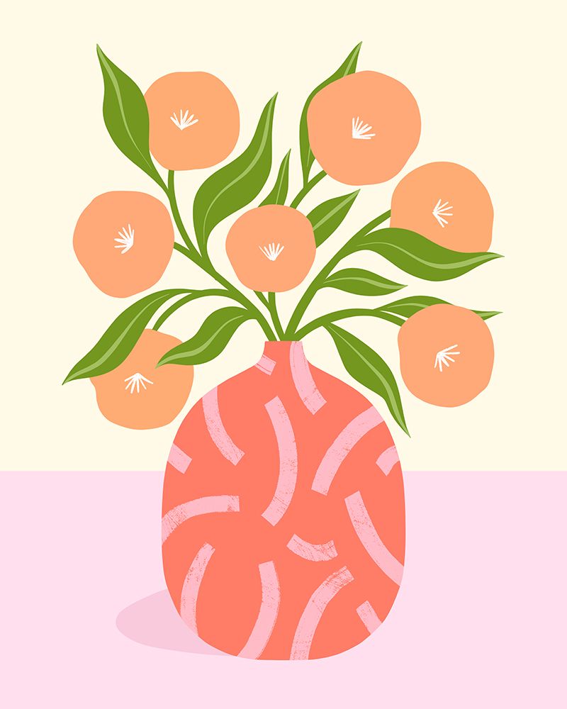 Flowers in Coral Vase art print by Melissa Donne for $57.95 CAD