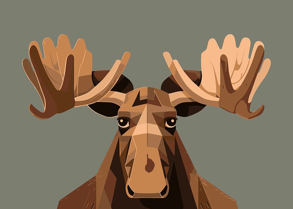 Staring Moose art print by Andreas Magnusson for $57.95 CAD