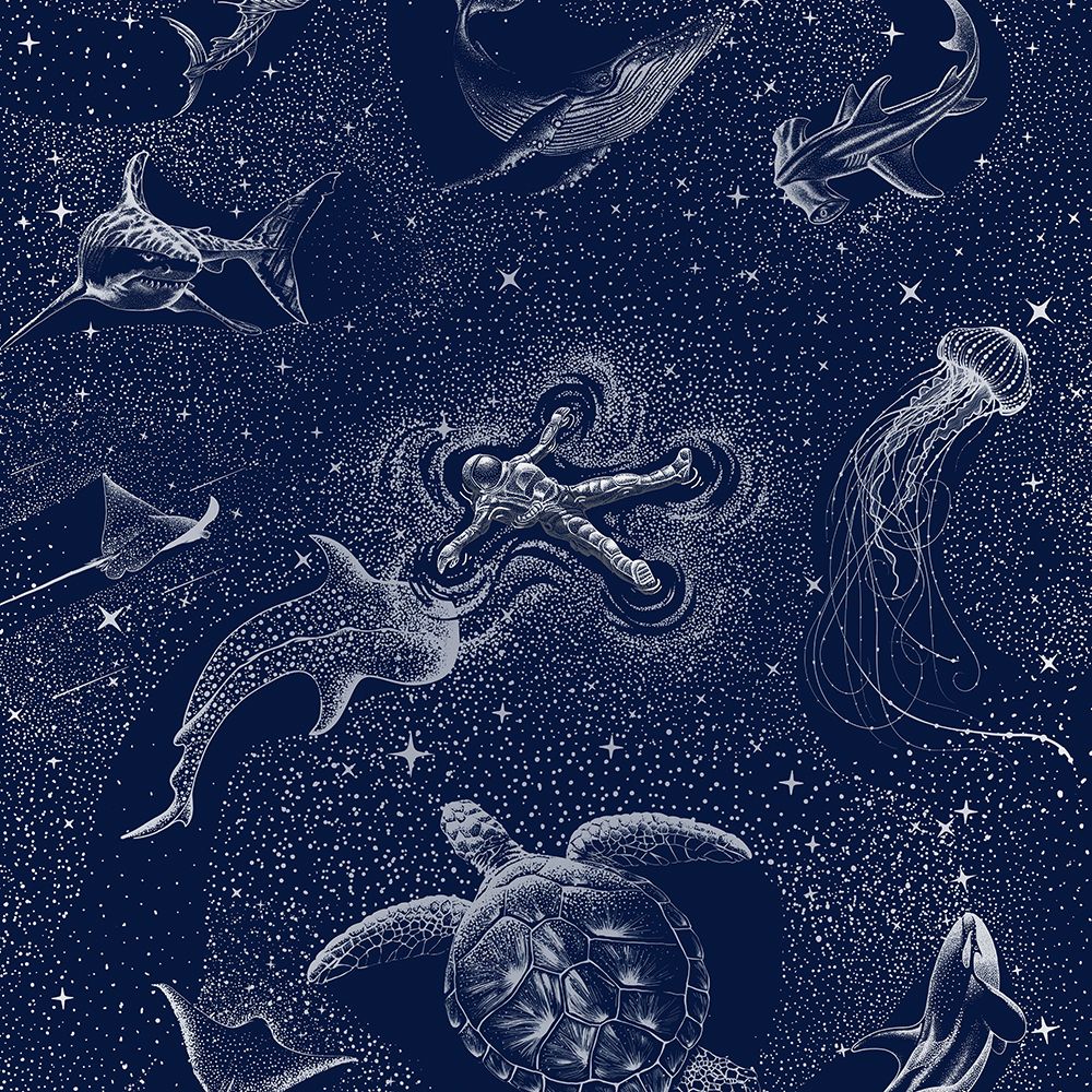 Cosmic Ocean With Astronaut art print by Aliraza Cakir for $57.95 CAD